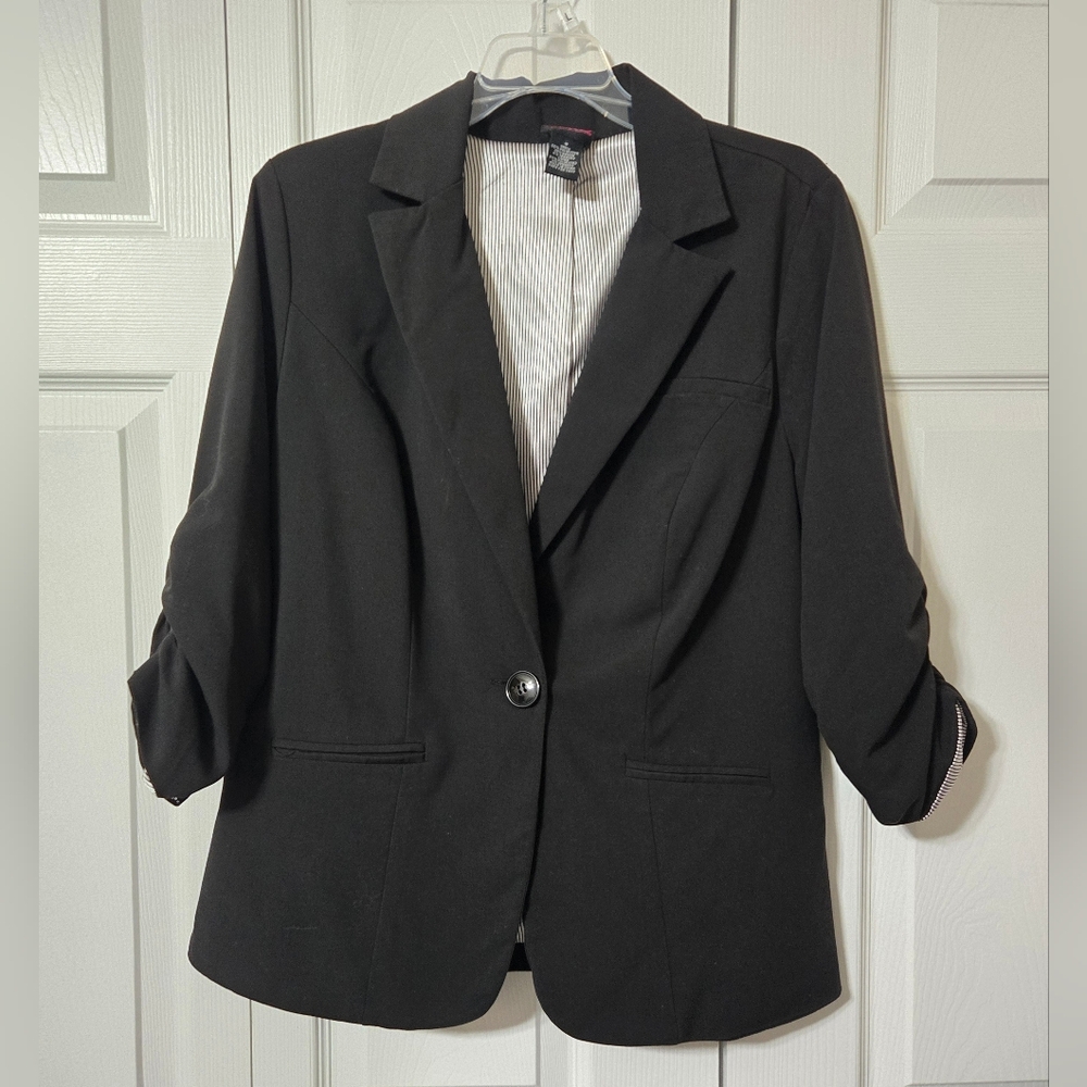 Torrid Black Blazer Jacket, Fully Lined, Single B… - image 1